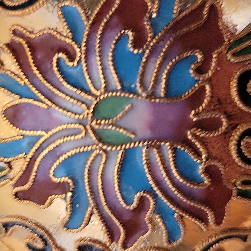 Vintage Lilian Vernon Cloisonne Paperweight - Picture 5 of 8
